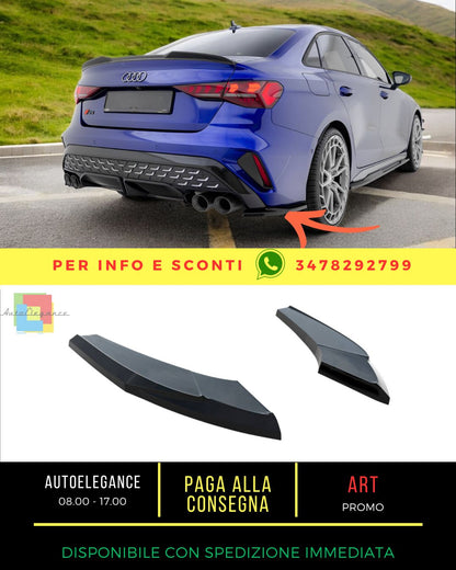 😎Splitter laterali posteriori V.1 adatto per Audi S3 Sedan 8Y Facelift😎