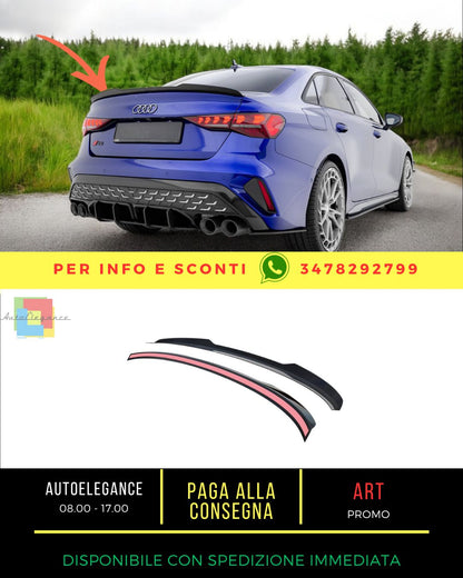 🔥Copri spoiler adatto per Audi A3 S-Line Sedan / S3 Sedan 8Y Facelift🔥