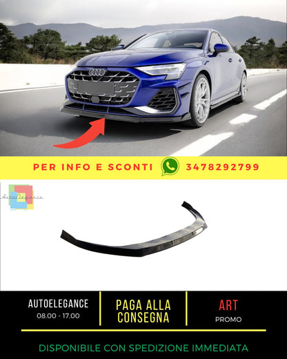 🔥Splitter anteriore V.3adatto per Audi A3 S-Line Sedan / S3 Sedan 8Y Facelift🔥