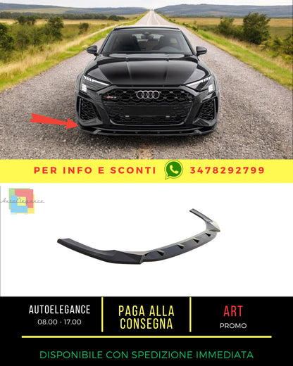 🔥Splitter anteriore V.1 adatto per Audi RS3 Sportback 8Y🔥