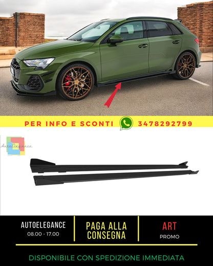 😎Minigonne Street Pro+alette adatto per Audi S3 Sportbac /A3 S-line Sportback 8