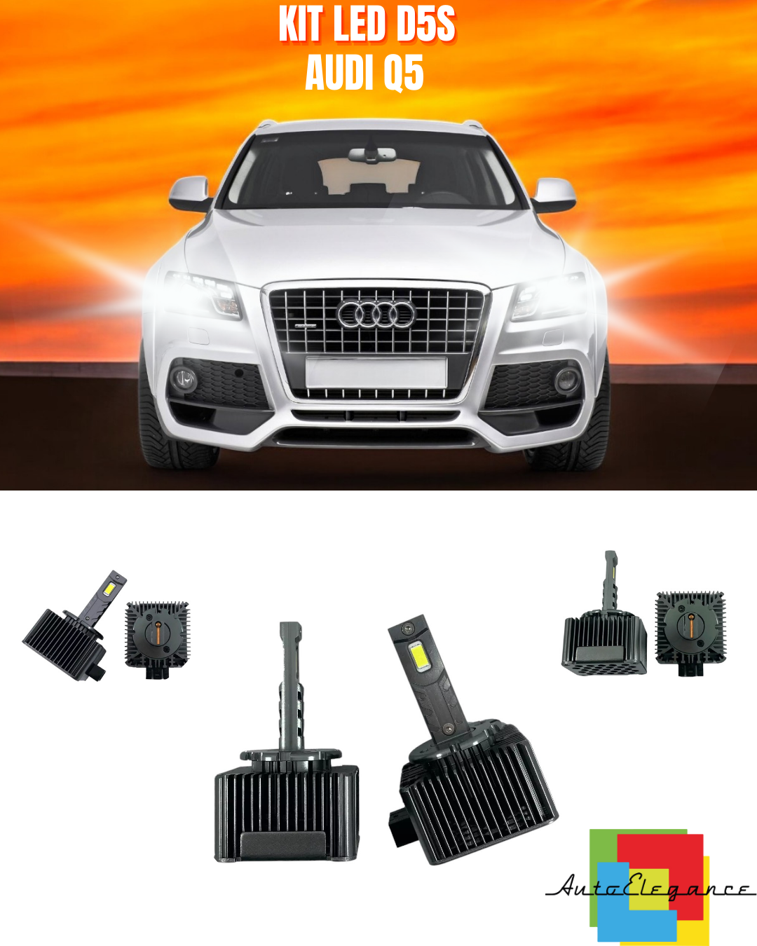 ❤️ LAMPADE ANABBAGLIANTI D5S KIT LED 6000K ADATTO PER AUDI Q5 ❤️