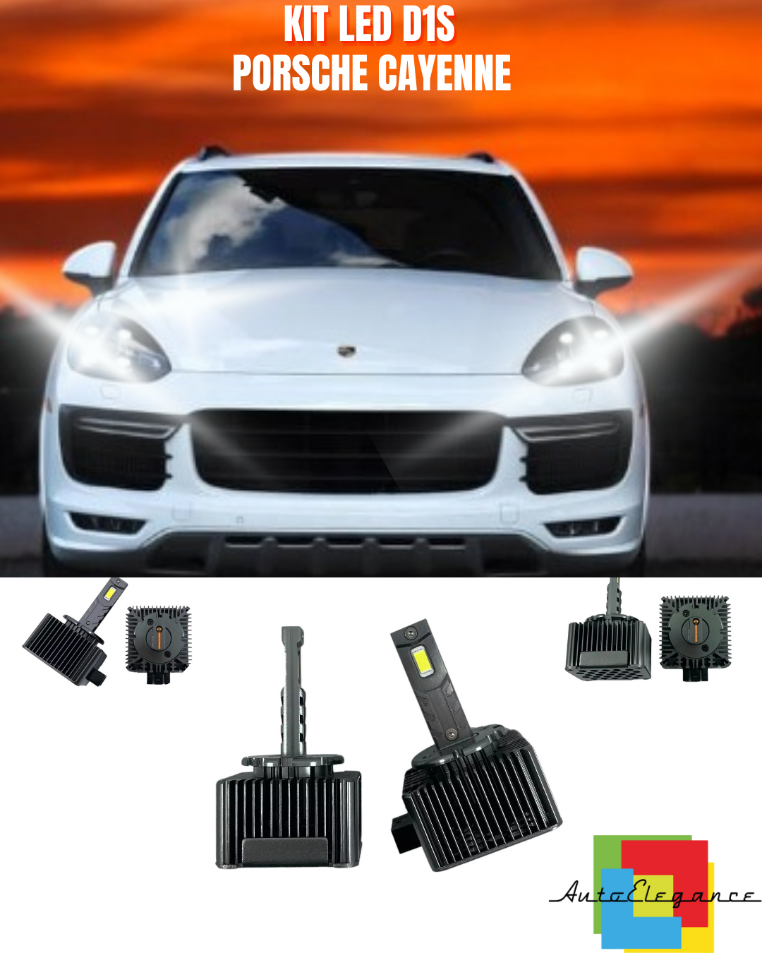 ❤️ LAMPADE ANABBAGLIANTI D1S KIT LED 6000K ADATTO PER PORSCHE CAYENNE❤️