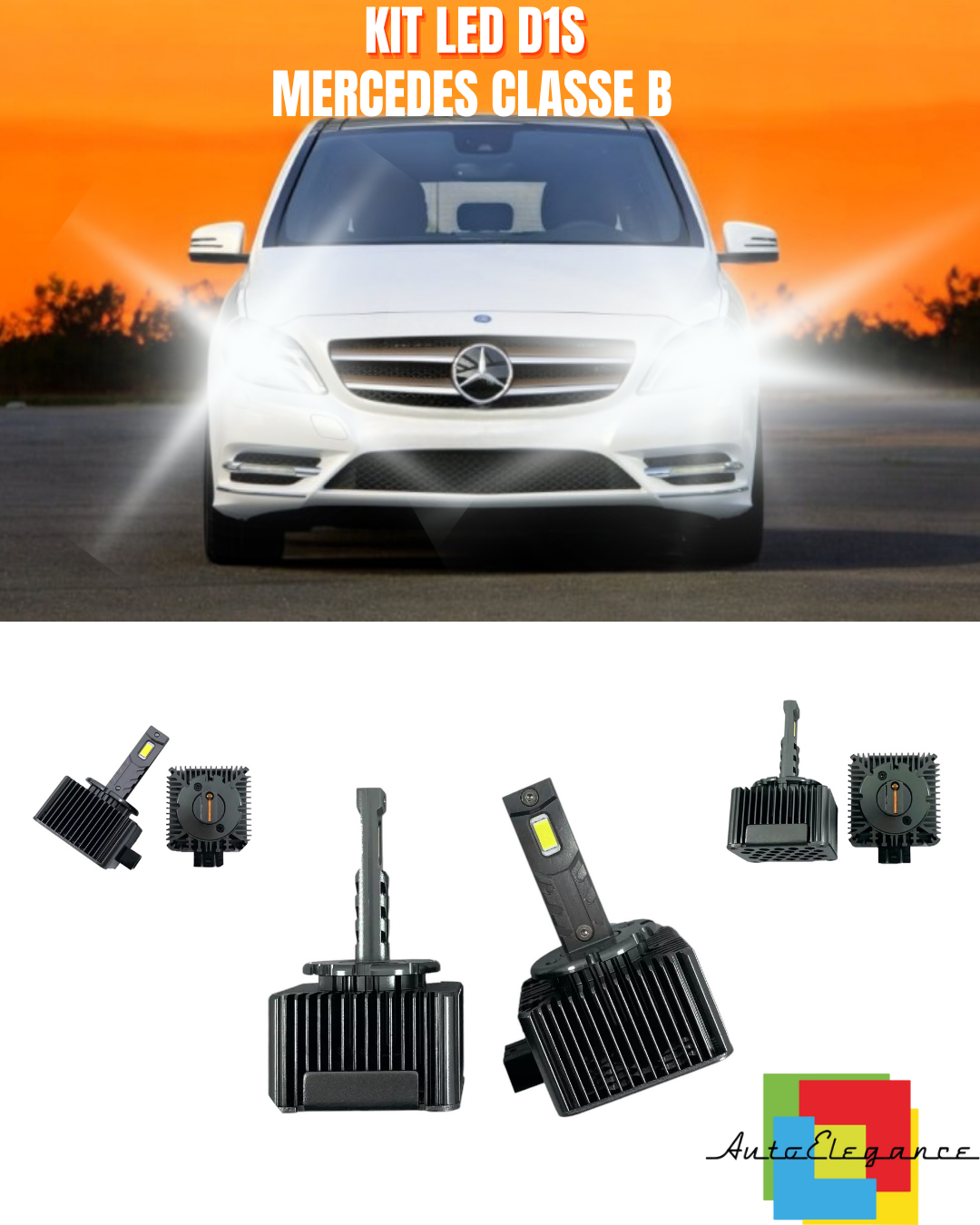 ❤️ LAMPADE ANABBAGLIANTI D1S KIT LED 6000K ADATTO PER  MERCEDES CLASSE B W245❤️