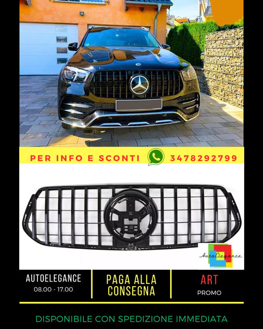 😍PANAMERICANA GT GTR Gloss Black Grille suitable for Mercedes GLE Class W167😍