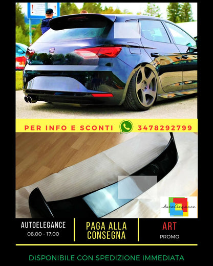 ⭐Glossy Black Rear Spoiler Suitable For SEAT Leon MK3 5F Cupra 2012-20⭐