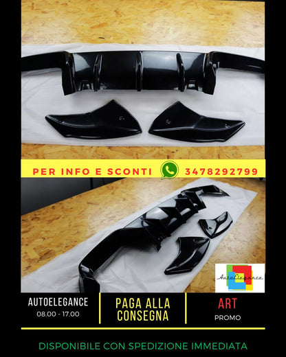 🔥Glossy Black Diffuser Kit with Rear Diffuser Suitable for VW Golf R MK7🔥