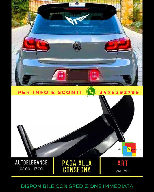 😎Glossy Black Spoiler Kit Suitable For AK VW Golf MK6 GTD GTI R20 R😎 