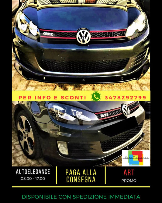 💎Carbon Fiber Splitter Fit For VW Golf MK6 GTD GTI 2008-2013💎