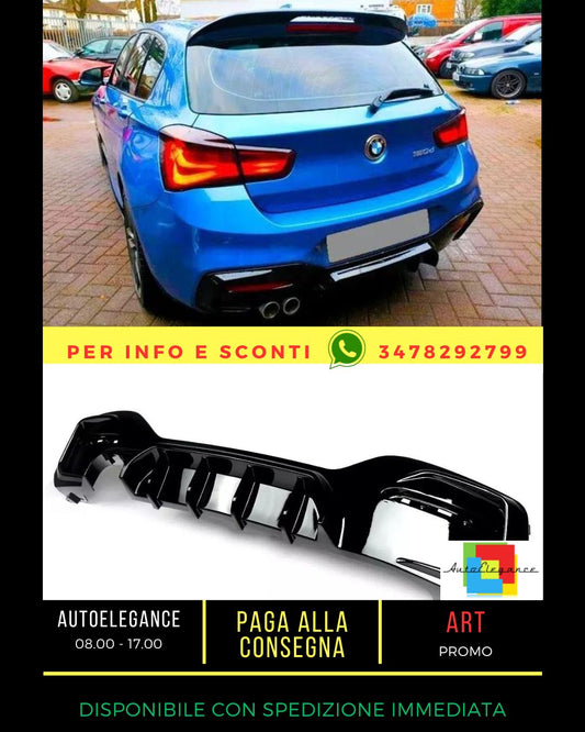 💯 Glossy Black Diffuser Kit suitable for BMW 1 Series F20 F21💯