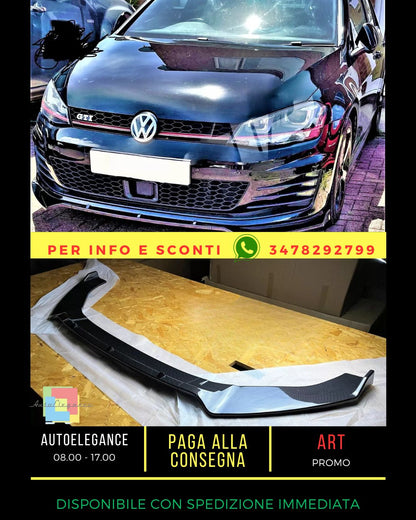 😎Kit splitter in fibra di carbonio adatto per per VW Golf MK7 MK7.5 R GTD😎