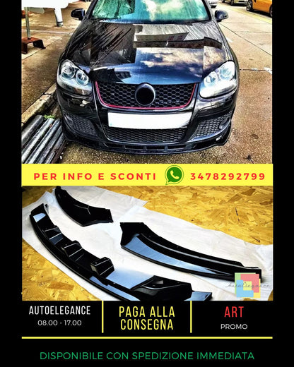 🖤Glossy Black Splitter Suitable for VW Golf MK5 GTI GT TDI 2003-2008🖤