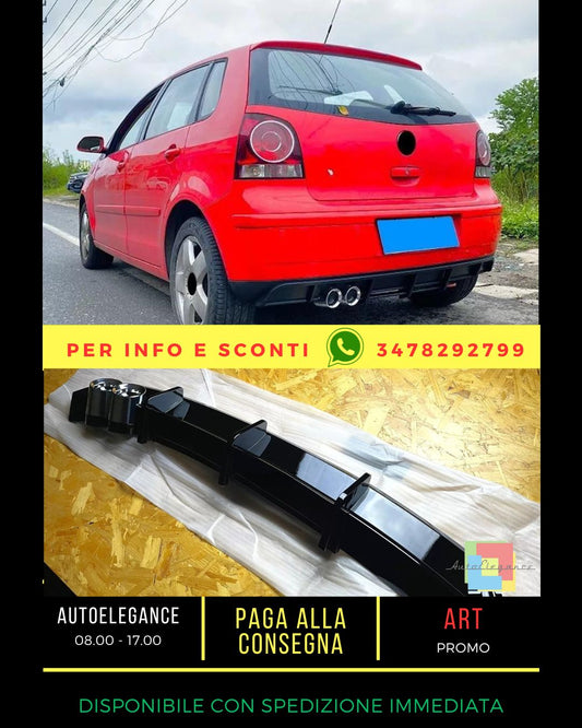 🤩Glossy Black Diffuser Kit suitable for VW Polo MK4 9N GTI🤩