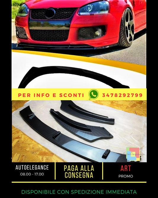 ❤️Carbon Fiber Splitter Fit For VW Golf MK5 GTI GT TDI 2003-08❤️ 