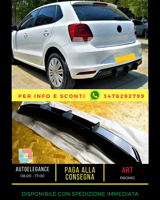 ✨Diffusore nero lucido adatto per VW Volkswagen Polo MK5 6C 'GTI Style' 2014-17✨