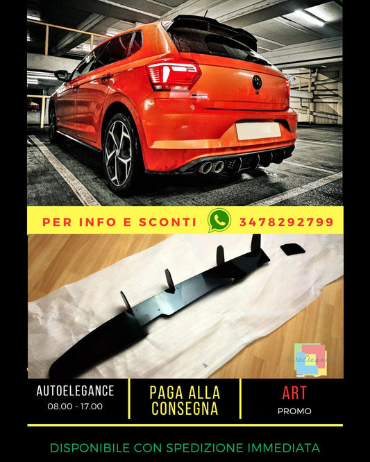 😎Diffusore posteriore adatto per VW Volkswagen Polo MK6 GTI AW2018+😎