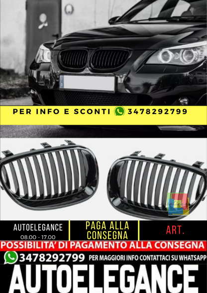 😊griglia radiatore adatto Per BMW Serie 5 E60 E61 nero lucido😊