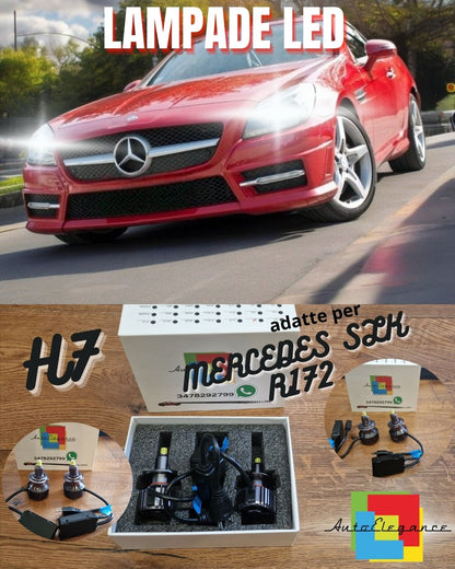 Kit Led H7 per Mercedes SLK R172 Anabbaglianti Lenticolari CANbus 6500K 12000LM