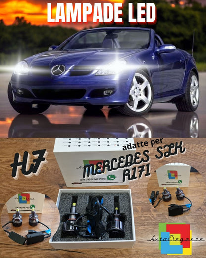 Kit Led H7 per Mercedes SLK R172 Anabbaglianti Lenticolari CANbus 6500K 12000LM