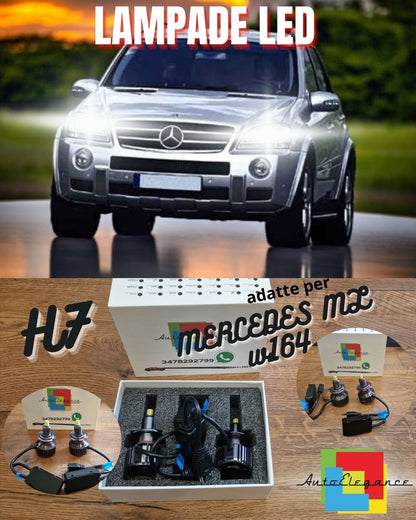 Kit Full LED per Mercedes ML W164 Luci Anabbaglianti H7 CANbus Bianco Puro 6500K