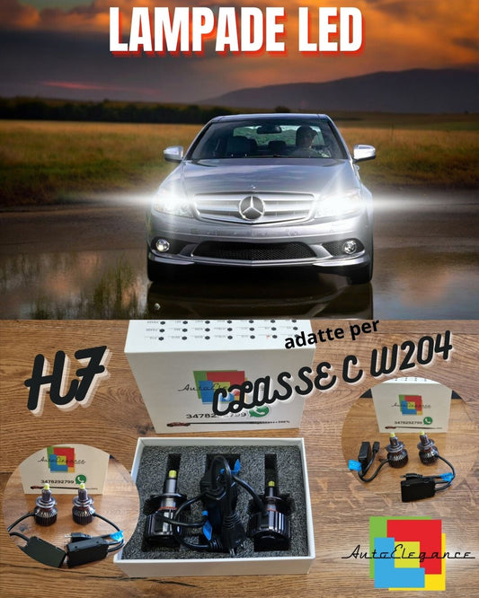 Kit Luci LED per Mercedes Classe C W204 ANABBAGLIANTI H7 CANbus Bianco Puro 6500