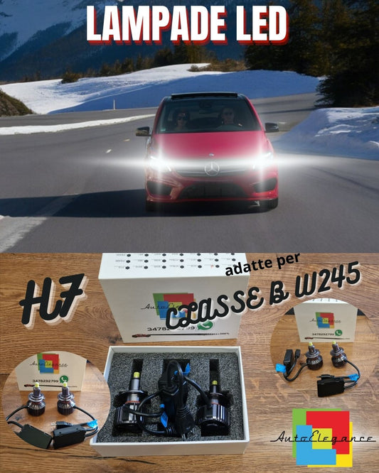 Kit LED H7 per Mercedes CLASSE B W245 Anabbaglianti Fari Lenticolari CANbus 6500