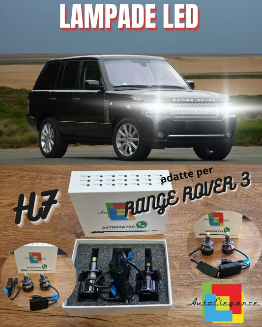 Kit LED H7 per Range Rover 3 Anabbaglianti Fari Lenticolari CANbus 6500K 12000LM
