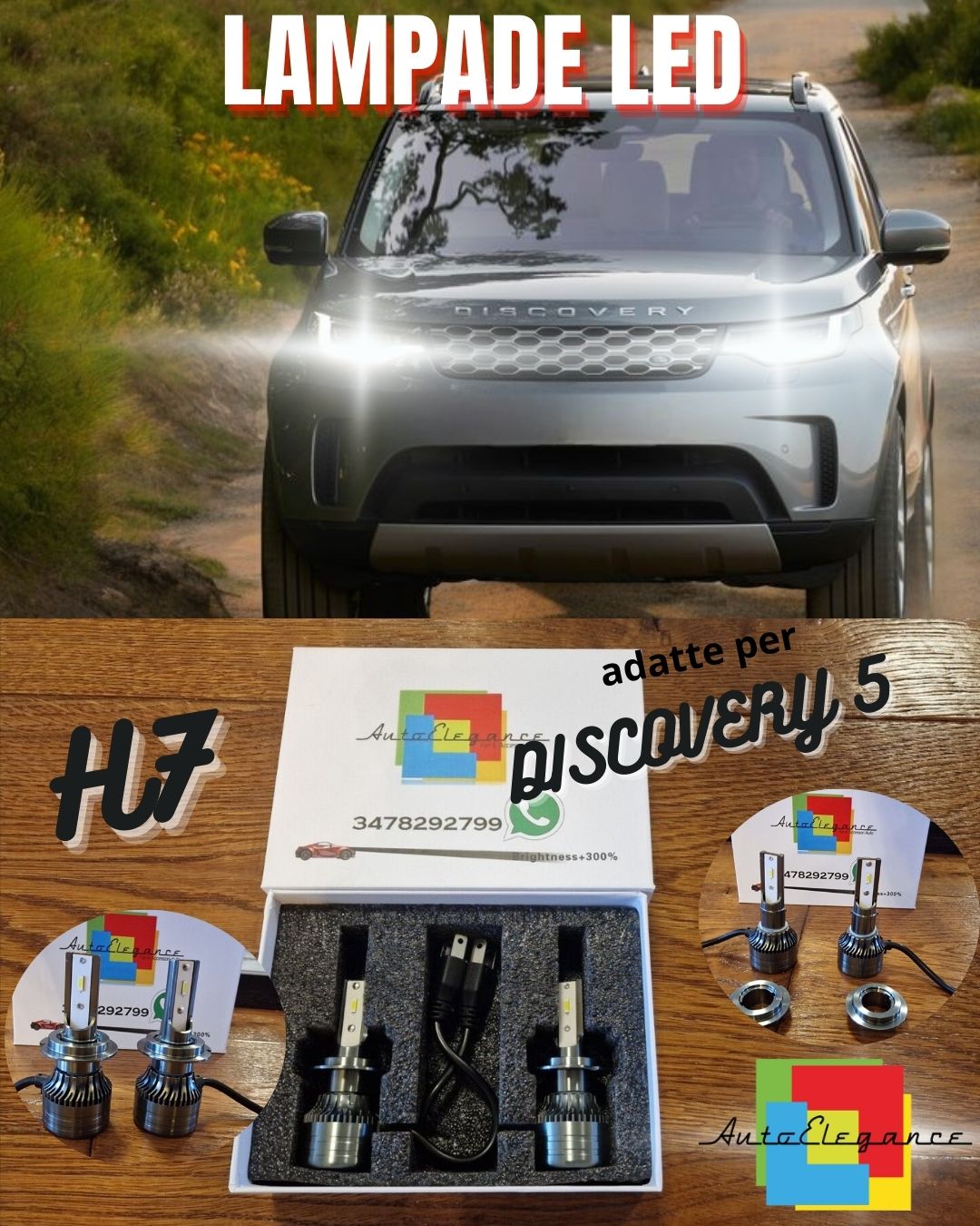 LED Bulb Kit for Land Rover Discovery 5 LOW BEAM White Light CANbus 