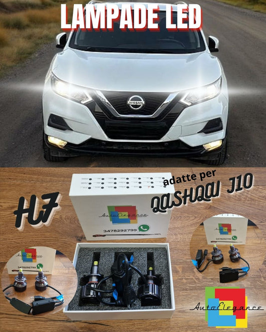 Kit LED H7 per Qashqai J10 Restyling Anabbaglianti Fari Lenticolari CANbus 6500K