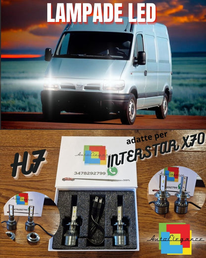 Full LED H7 Kit for Interstar X70 2003 LOW BEAM Lights CANbus White POWERFUL 