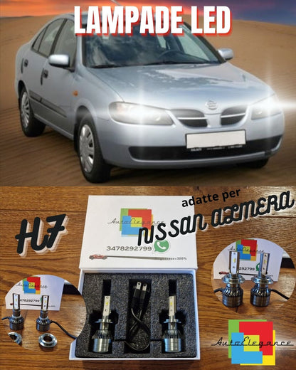 Kit Full LED H7 per Nissan Almera Tino Luci ANABBAGLIANTI CANbus Bianco POTENTE