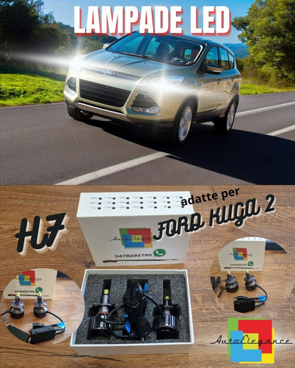 H7 LED Kit for FORD KuH7 LED Kit for FORD Kuga II Restyling Anti-dazzling Lens Headlights CANbus 6500Kga II Restyling Anti-dazzling Lens Headlights CANbus 6500K 