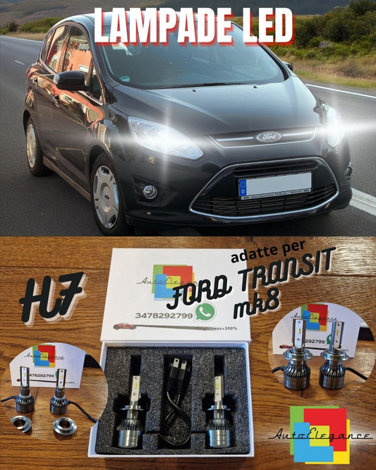 Kit Luci LED per Ford C-Max 2 Restyling ANABBAGLIANTI H7 CANbus Bianco Pur 6500K