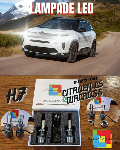 Kit Luci LED per Citroen C5 Aircross ANABBAGLIANTI H7 CANbus Bianco Puro 6500K