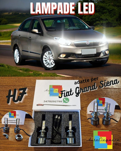 Kit Lampadine LED per Fiat Grand Siena ANABBAGLIANTI Luce Bianca CANbus 6500K