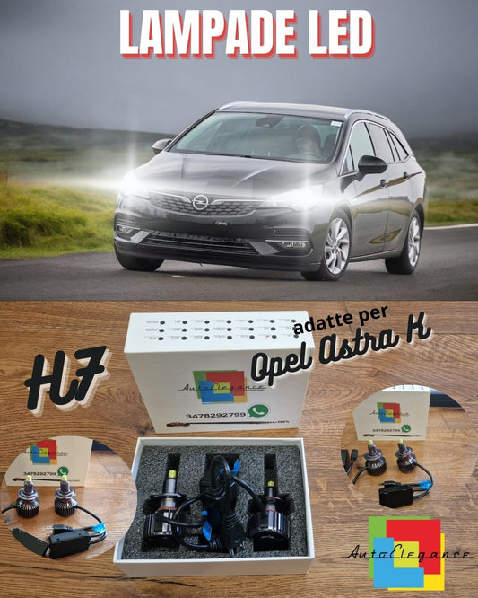 KIT Luci LED H7 per Opel Astra K Anabbaglianti Fari LENTICOLARI CANbus 6500K
