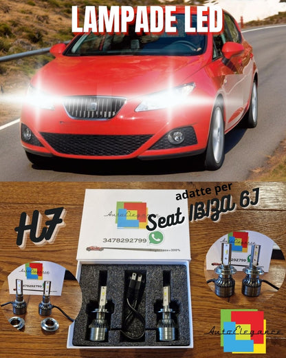 H7 CANbus LED Kit for Seat IBIZA 6J Pre-Restyling LOW BEAM White LED Light 