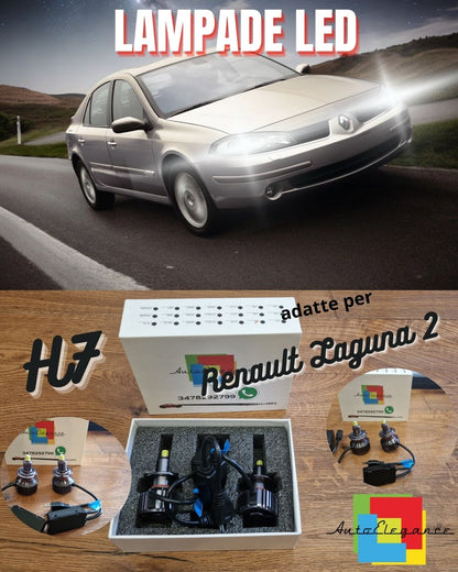 Kit Full LED H7 per Renault Laguna 2 Luci ANABBAGLIANTI CANbus Bianco POTENTE