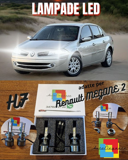 Kit LED H7 CANbus per Renault MEGANE 2 ANABBAGLIANTI Bianco Puro 6500K 8000LM