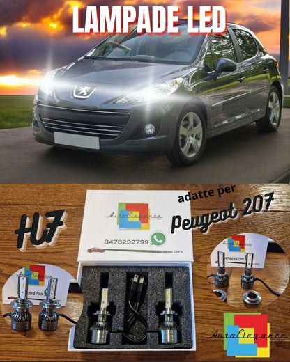 Kit LED H7 CANbus per Peugeot 208 Luci ANABBAGLIANTI Bianco Ghiaccio 6500K 8000L