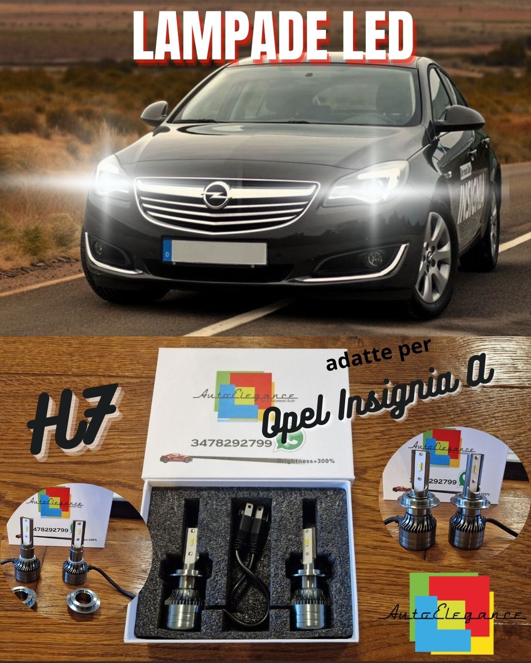 Kit Lampadine LED per Opel Insignia A fino al 2013 ANABBAGLIANTI CANbus Ghiaccio