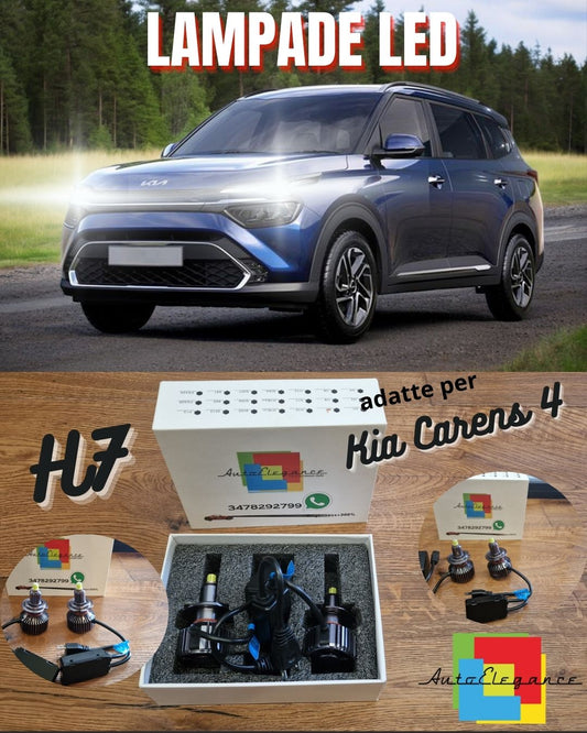 Kit Luci LED per Kia Carens 4 ANABBAGLIANTI Fari LENTICOLARI CANbus Bianco Puro