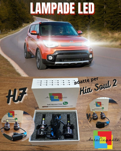 Kit LED H7 CANbus per Kia Soul 2 Fari LENTICOLARI Luci ANABBAGLIANTI Bianche