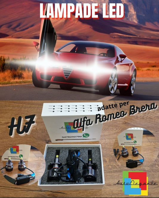 Kit Luci LED H7 per Alfa Romeo Brera Anabbaglianti Fari LENTICOLARI CANbus 6500K