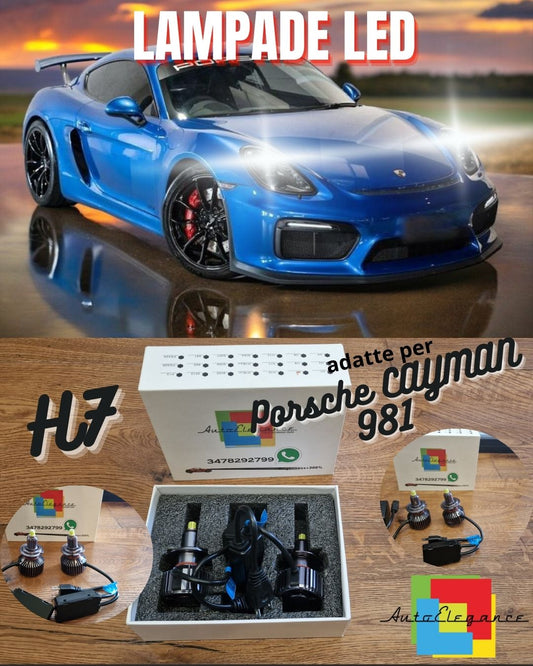 Kit Full LED H7 CANbus per Porsche CAYMAN 981 ANABBAGLIANTI Lenticolari 6500K
