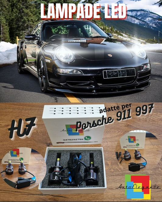 Kit Luci LED H7 per Porsche 911 997 ANABBAGLIANTI Lenticolari CANbus 6500K Bianc