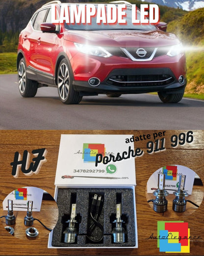 Kit Lampadine LED per Qashqai J10 06-10 ANABBAGLIANTI H7 Luce Bianca CANbus