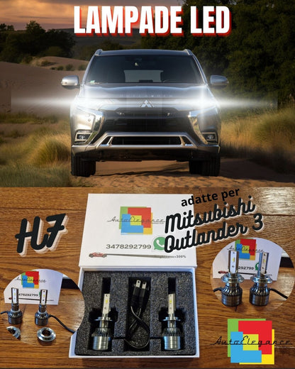 H7 CANbus LED Kit for Mitsubishi Outlander 3 Lights LOW BEAM Ice White 