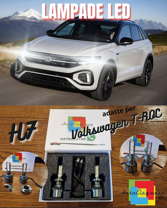 H7 LED Kit for Volkswagen T-ROC LOW BEAM Lights CANbus White POWERFUL 6500K 