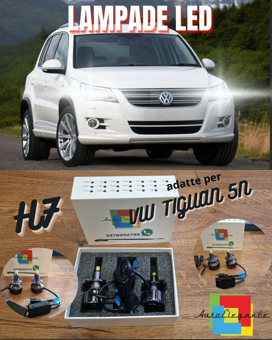 H7 LED Kit for VW TIGUAN 5N Restyling LOW BEAM CANbus White 6500K 12000LM 
